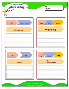 m sesi Grubu Çalışma Sayfaları